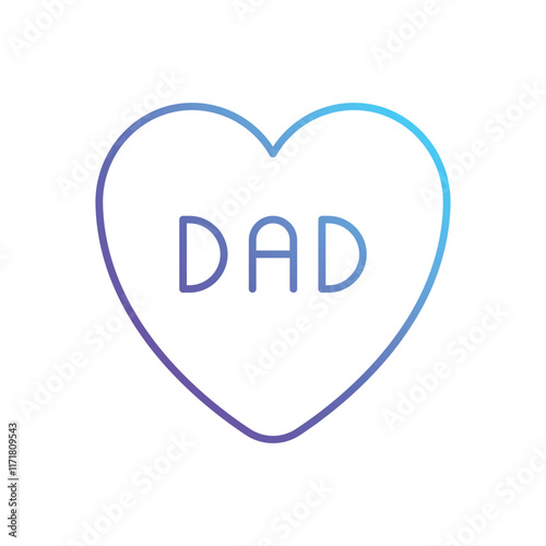Dad Love vector icon