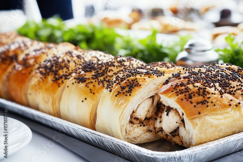 Delicious Indian chicken rolls baked to perfection, a popular fast food delight