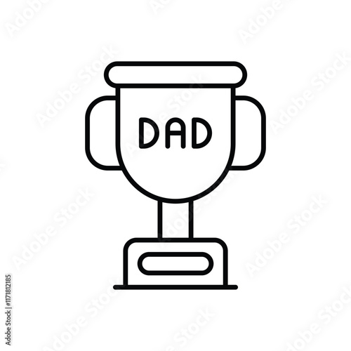 No. 1 Dad vector icon