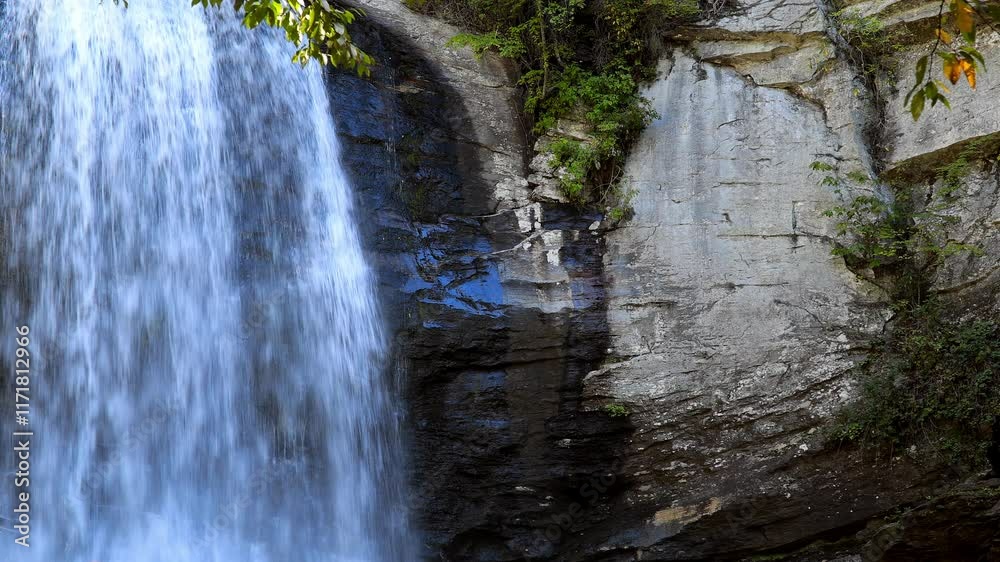 4k video of Looking Glass Falls, a large waterfall in the mountains of North Carolina 4k video of Looking Glass Falls, a large waterfall in the mountains of North Carolina