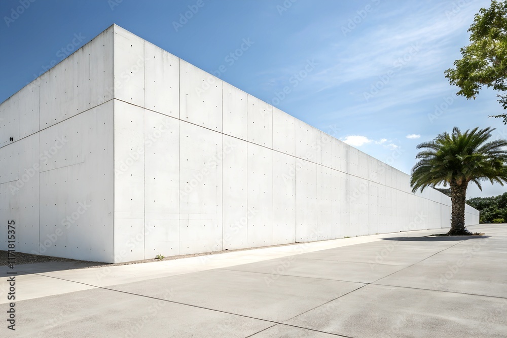 Obraz premium White concrete wall as a background.