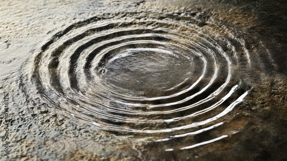 Ripples on a tranquil water surface revealing smooth textures and serene movement captured in a natural setting Ripples on a tranquil water surface revealing smooth textures and serene movement captured in a natural setting