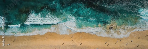 Aerial View of the Manly Beach Waterfront: Sand, Surf, and the Vibrant Pacific Ocean