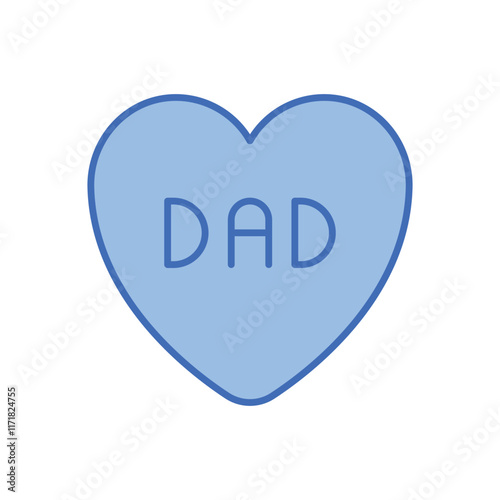 Dad Love vector icon