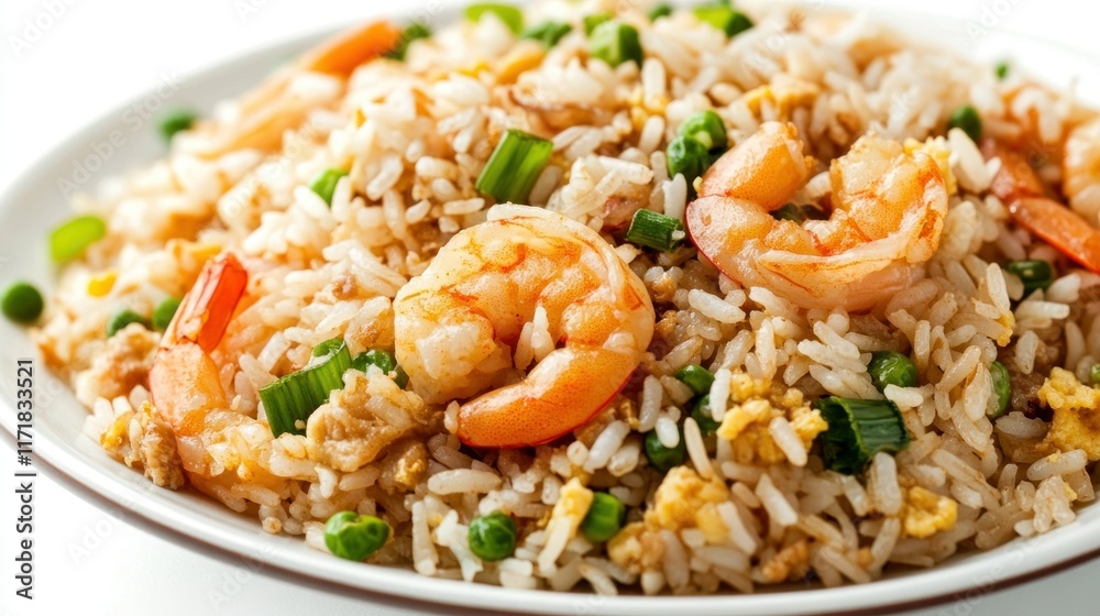 very delicious fried rice mixed with shrimp very delicious fried rice mixed with shrimp