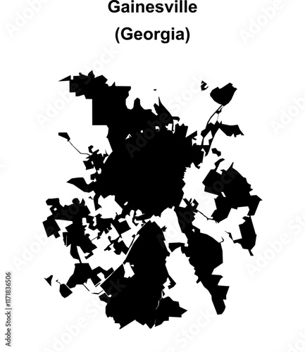 Gainesville (Georgia) blank outline map