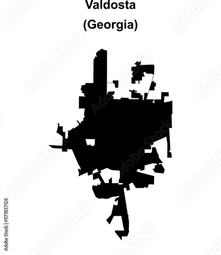 Valdosta (Georgia) blank outline map