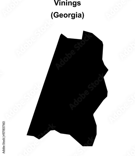 Vinings (Georgia) blank outline map
