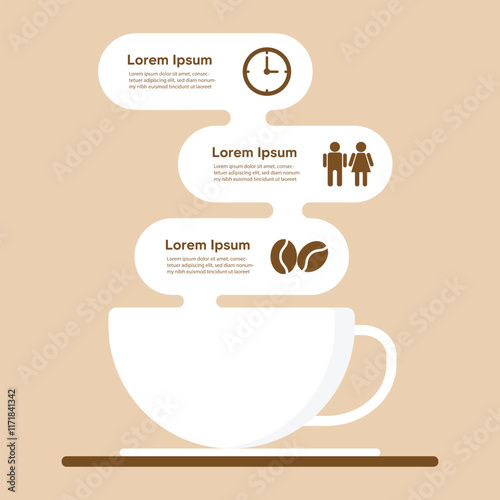 Illustration of Coffee Business.Design Ideas and Concepts of Creative Thinking. Hang Out with Friends and Spend Time