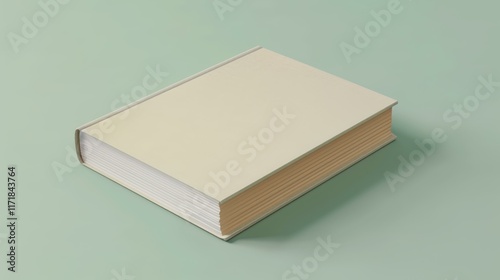 A sleek hardcover book cover stands out against a soft gray backdrop, featuring a stunning 3D illustration crafted in Photoshop.