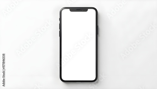 An Instagram story template mockup on a modern smartphone blank white screen