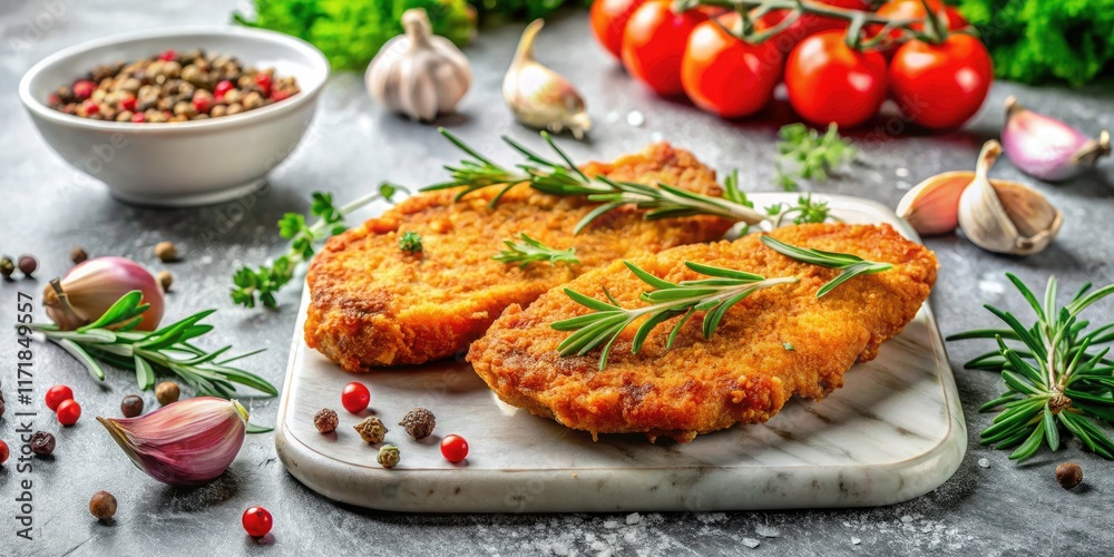 Crispy pork cutlets: juicy, flavorful, pan-fried perfection. Easy herbs & spice blend. Crispy pork cutlets: juicy, flavorful, pan-fried perfection. Easy herbs & spice blend.