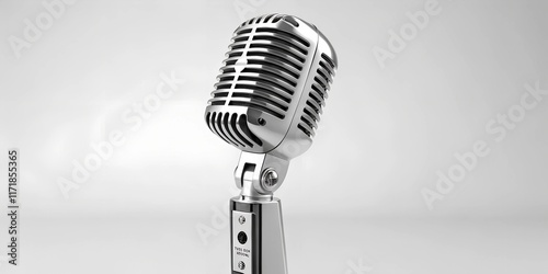 classic silver microphone  photo