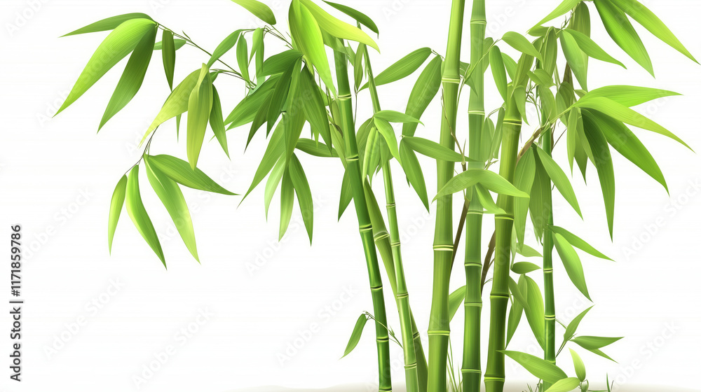 Obraz premium A bunch of bamboo plants are standing in a pot