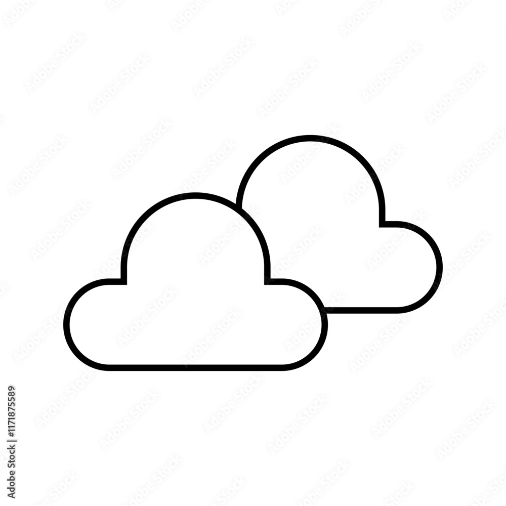 cloud icon . vector illustration, pictogram isolated on white background. color editable cloud icon . vector illustration, pictogram isolated on white background. color editable