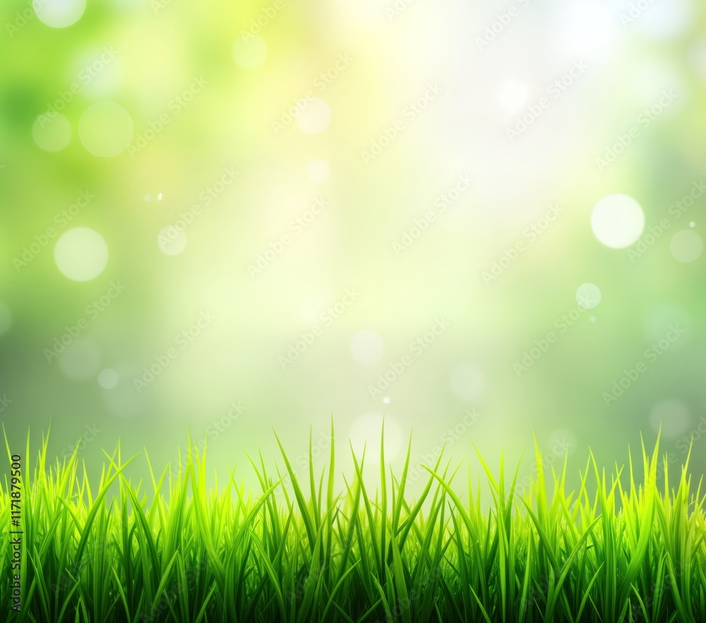 Fresh vibrant green grass in spring. Soft focus background with bokeh effect. Foliage, bright sunny day. Natural scenery perfect for spring summer design. Beautiful spring day. Soft light, defocused Fresh vibrant green grass in spring. Soft focus background with bokeh effect. Foliage, bright sunny day. Natural scenery perfect for spring summer design. Beautiful spring day. Soft light, defocused