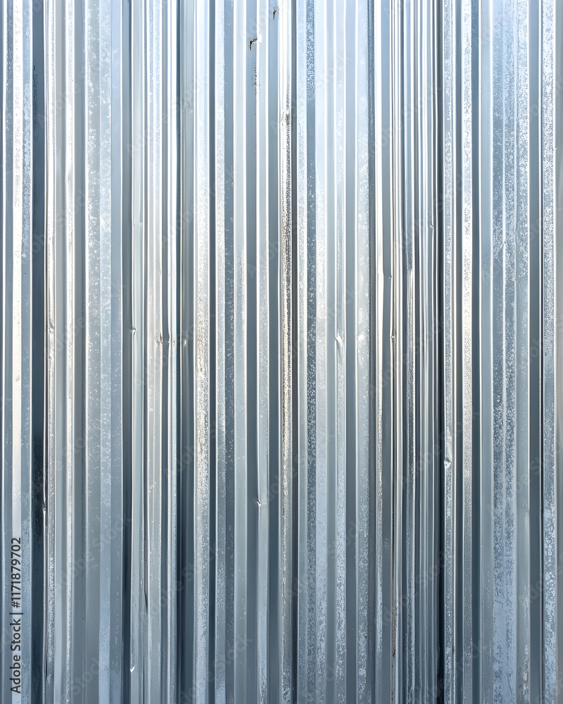 Obraz premium Corrugated Metal Sheet Surface Texture