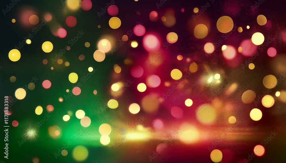 Vibrant bokeh lights illuminate the scene with warm and cool tones. Vibrant bokeh lights illuminate the scene with warm and cool tones.