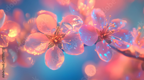 Blooming Flowers: Vibrant Macro Shot of Spring's Beauty