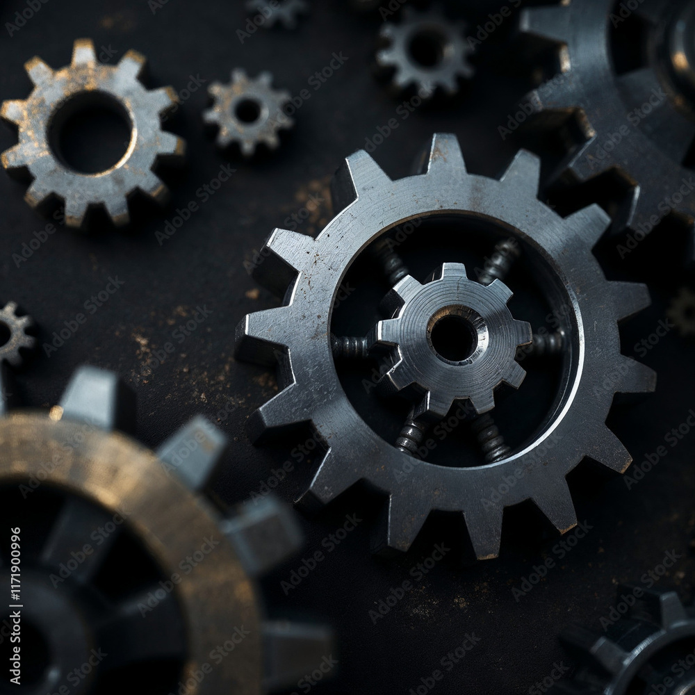 Concept photo of gears with space for text