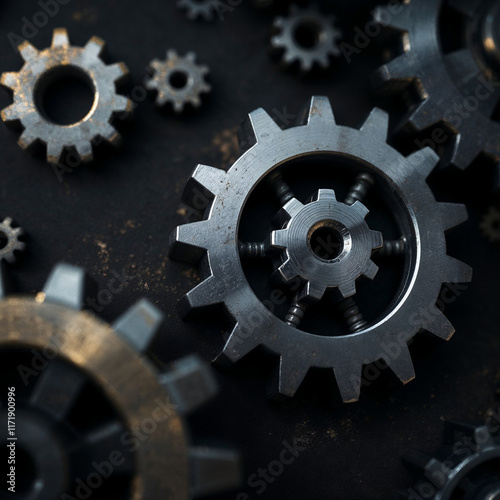 Concept photo of gears with space for text