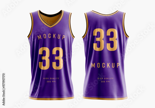 Basketball Jersey Uniform and Body Kit Mockup for Creative Design, Sports Apparel, and Marketing Materials Generated with AI