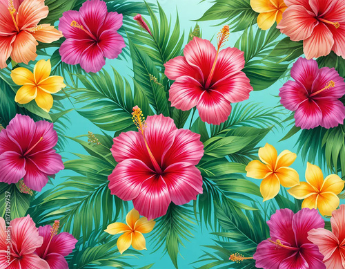 seamless background with flowers