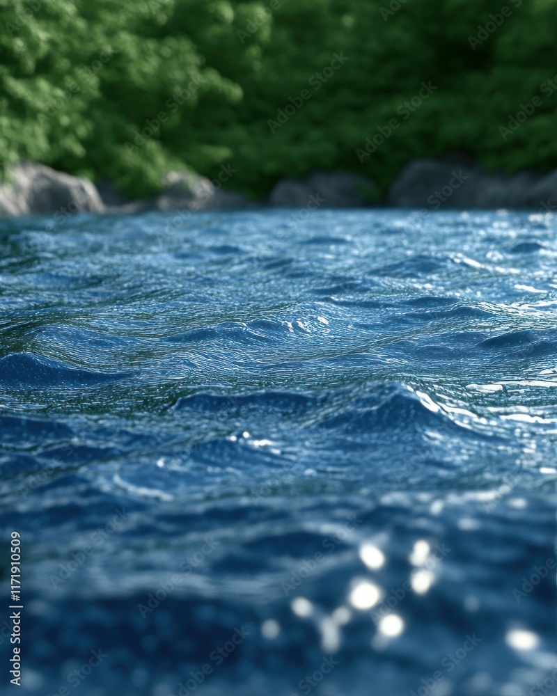 Highquality 3D rendering of peaceful water ripples Highquality 3D rendering of peaceful water ripples
