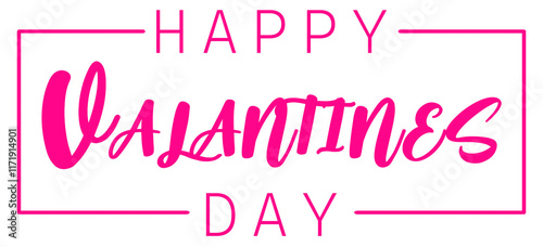 Valentine's Day Text Logo with Transparent Background
