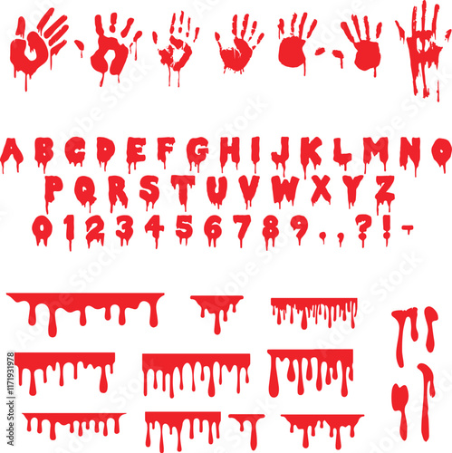 Print pack of blood shapes