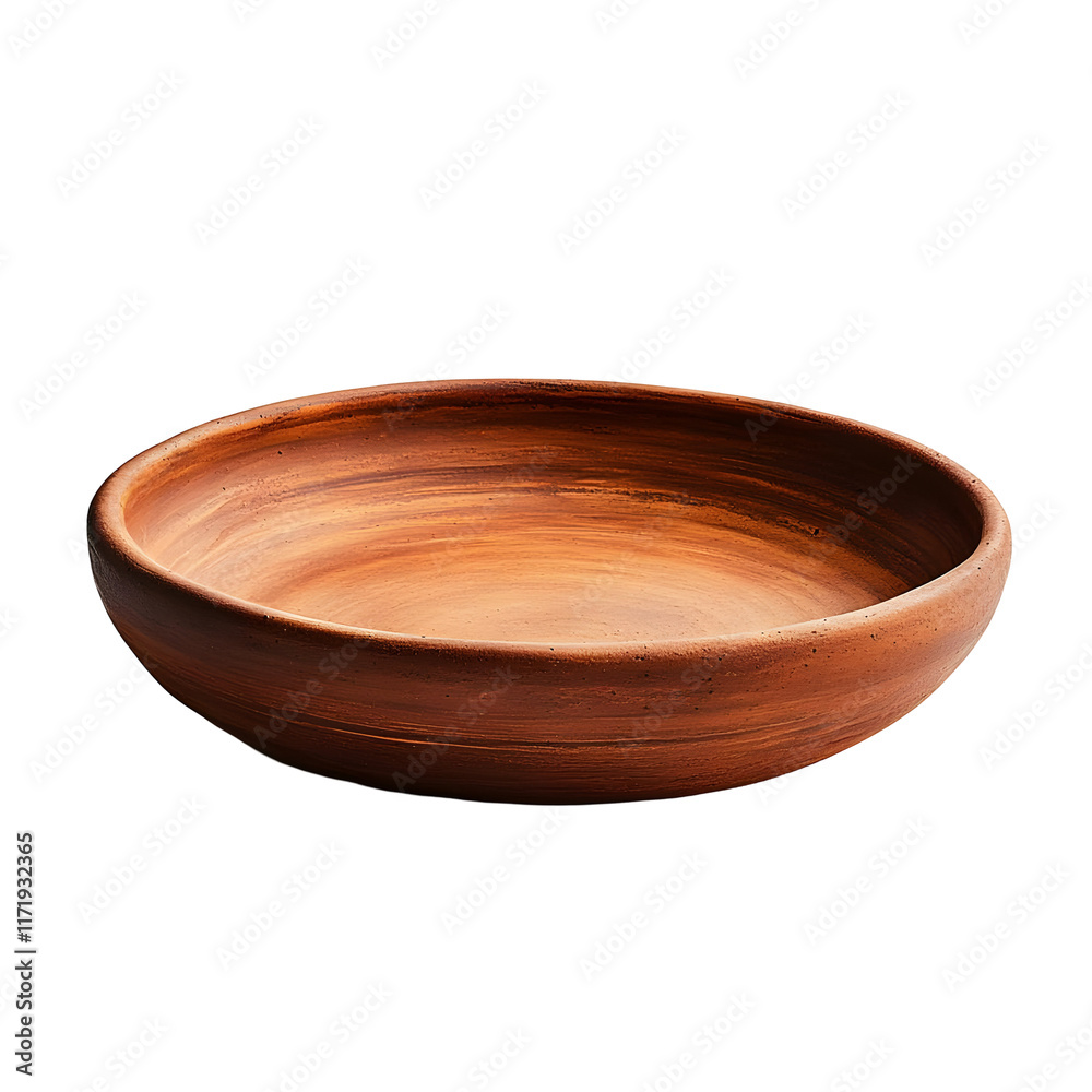 Large terracotta bowl isolated on white background with a transparent background. Large terracotta bowl isolated on white background with a transparent background.