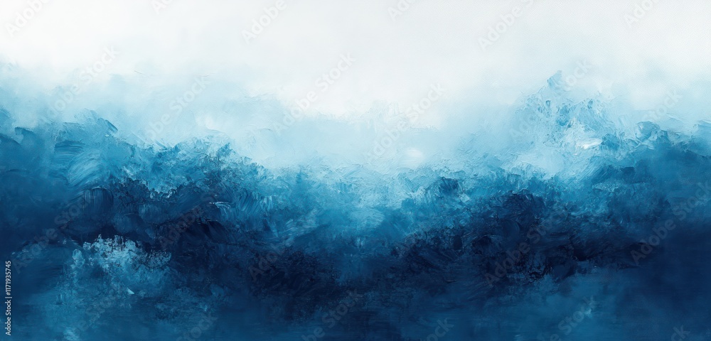 Fototapeta premium Soft Pastel Blue Gradient Background Texture Abstract Design Light Noise Minimal Banner Copy Space