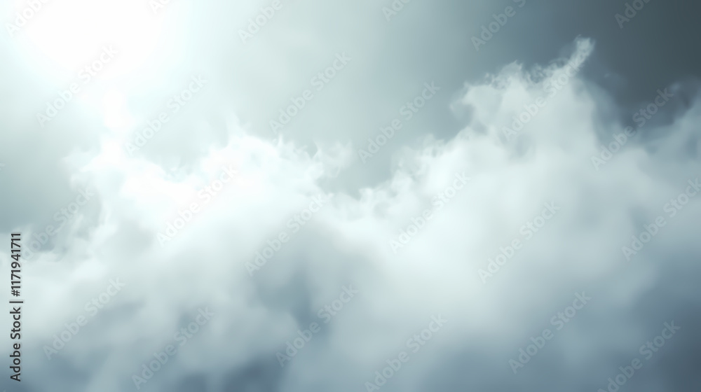 Luminous haze and billowing white mist creating a dreamy atmosphere. Oblivian. Illustration Luminous haze and billowing white mist creating a dreamy atmosphere. Oblivian. Illustration