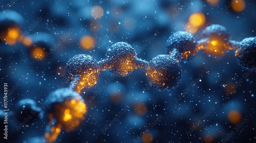 Obraz premium Molecular structures laboratory digital art scientific environment close-up chemistry concepts