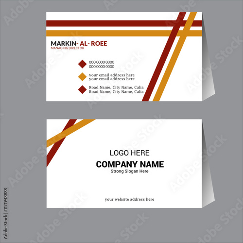 business card creative modern advertisement vector template abstract print ready official design