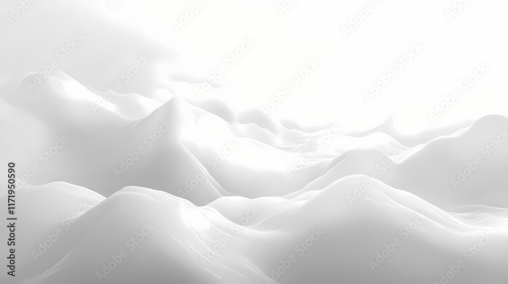 Obraz premium Dreamy atmosphere of luminous haze and white mist billowing upwards. Oblivian. Illustration