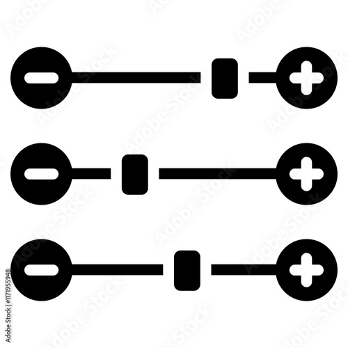 Adjustment Icon Solid Black Style