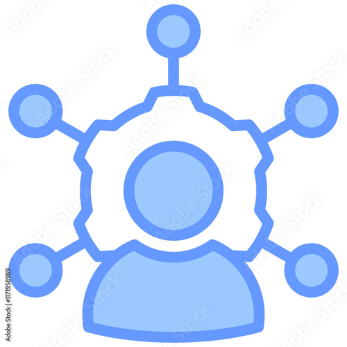 Stakeholder Icon Line Blue Style