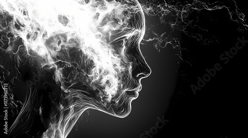 Cast into darkness and swallowed by oblivion - generative ai. Oblivian. Illustration