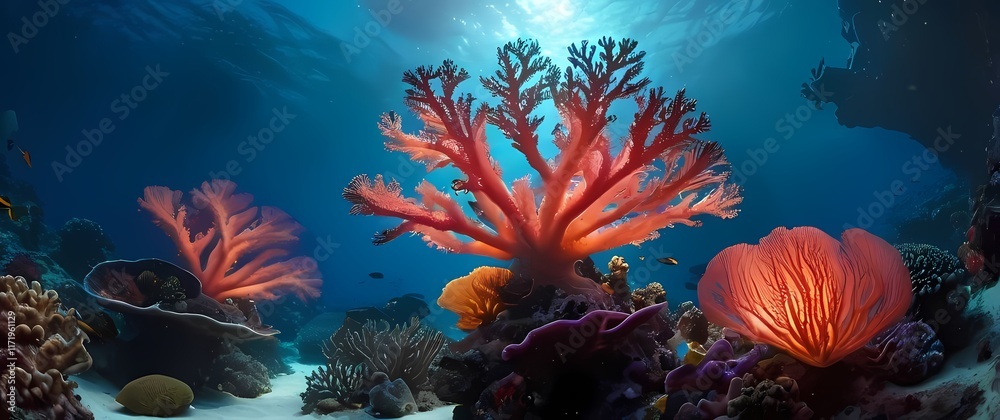 Captivating coral formations amidst adventure creating vibrancy in marine life Captivating coral formations amidst adventure creating vibrancy in marine life