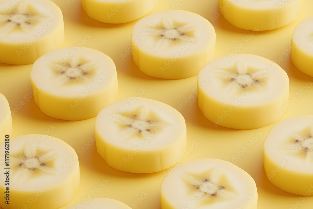 Sliced Bananas Pattern, Yellow Delight Sliced Bananas Pattern, Yellow Delight