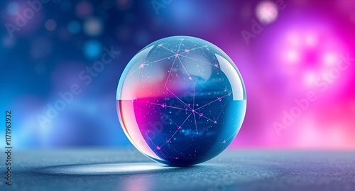 Background with crystal bubbles