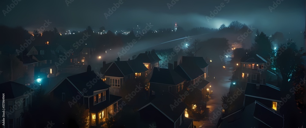 Fototapeta premium Charming settings within neighborhoods painted wistfully evoke stories treasured