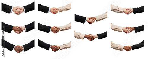 Transparency, image pack, shaking hands, negotiation agreement, different ethnicities, men and women - Transparência, pacote de imagens, aperto de mão, acordo de negociação, diferentes etnias, homens 