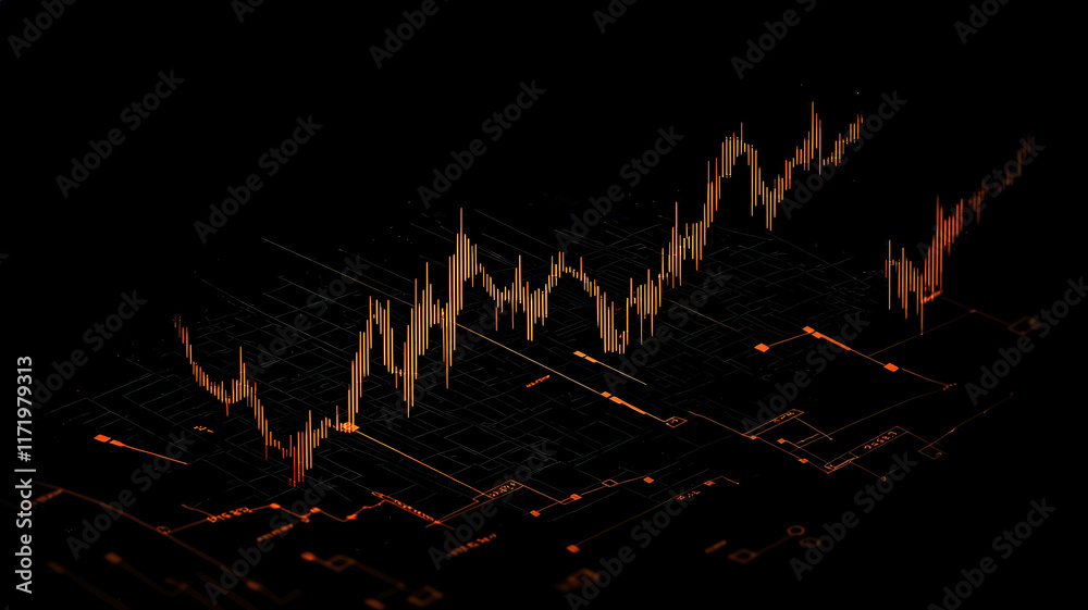 A digital line graph featuring multiple curves, each glowing with a different color gradient, plotted on a transparent background with minimal grid lines. A digital line graph featuring multiple curves, each glowing with a different color gradient, plotted on a transparent background with minimal grid lines.