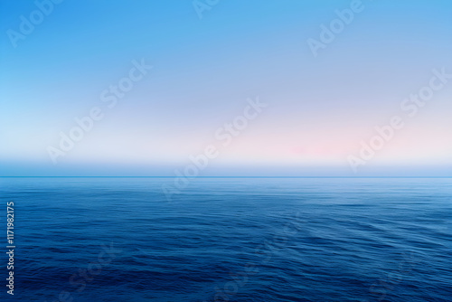 Serene Gradient: A Tranquil Transition from Deep Indigo to Soft Sky Blue, Capturing the Elegance of Color Gradation photo