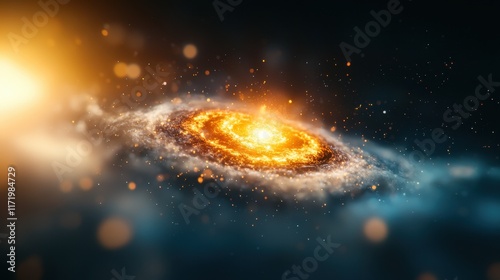 The hyperrealistic depiction of AI operated quantum simulations showcases an intricate exploration of the limits of dark energy by a Type II civilization as they strive for universal dominance.