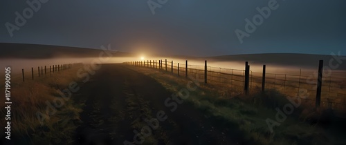 Rusty fences framing wideopen fields inviting exploration and adventure photo