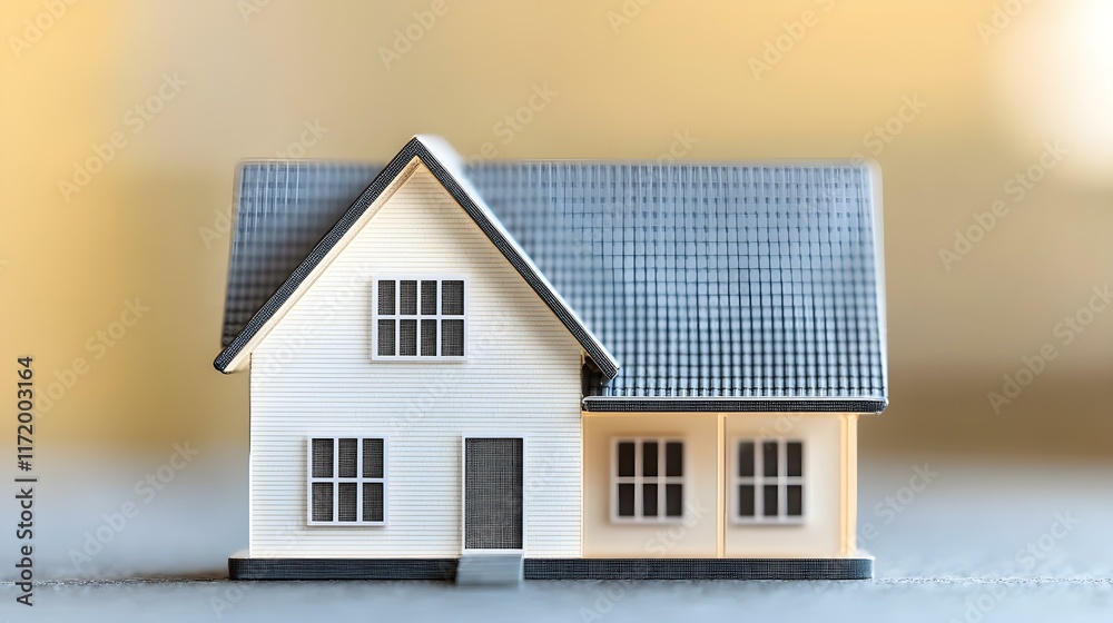 custom made wallpaper toronto digitalIncredibly Detailed Small Model House with Gray Roof and White Exterior for Home Decoration or Real Estate Concept