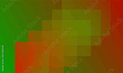 Graphic vector illustration with abstract background of red green rectangle geometric pattern. Suitable for cover, poster, banner, header, website.